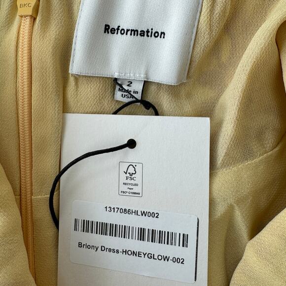 Reformation Briony Dress Honeyglow - Picture 12 of 13